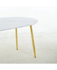 Streamdale Furniture Extendable Dining/Office/Coffee Table, Metal Leg, Mdf Top, 100-180cm