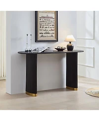 Streamdale Furniture Narrow Console Table with Stainless Steel Legs