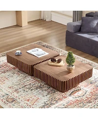 Streamdale Furniture Modern Handcraft Drum Coffee Table