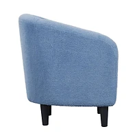 Yaheetech Boucle Club Chair Accent Barrel Arm