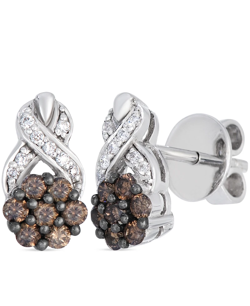 Le Vian Chocolate Diamond (0.43 ct. t.w.) & Vanilla Diamond (0.08 ct. t.w.) Earrings in 14k Vanilla Gold