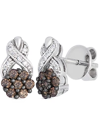 Le Vian Chocolate Diamond (0.43 ct. t.w.) & Vanilla Diamond (0.08 ct. t.w.) Earrings in 14k Vanilla Gold
