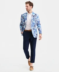 Club Room Men's Patchwork Madras Regular-Fit Blazer, Exclusively at Macy's - Piece Block Plaid Yd