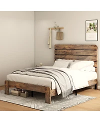 Streamdale Furniture Wood Platform Bed Frame, Queen, Noise Free, Easy Assembly, Storage
