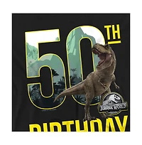 Jurassic Park Men's World 50th Birthday T-Rex T Shirt
