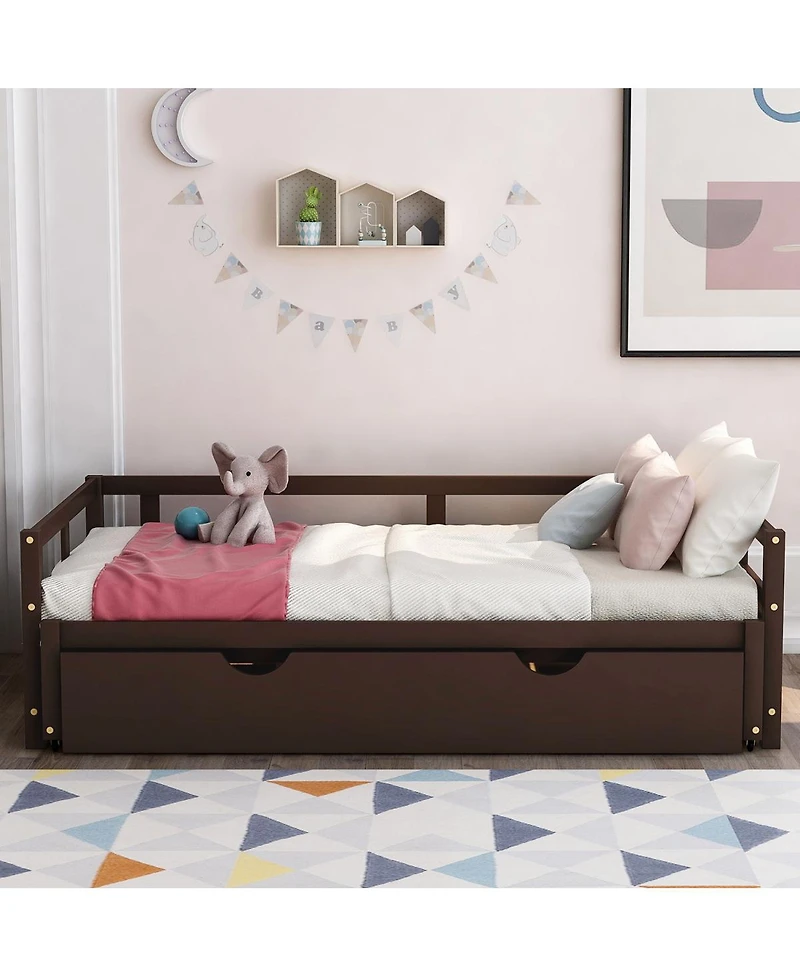 Streamdale Furniture Extending Daybed with Trundle, Wooden Trundle