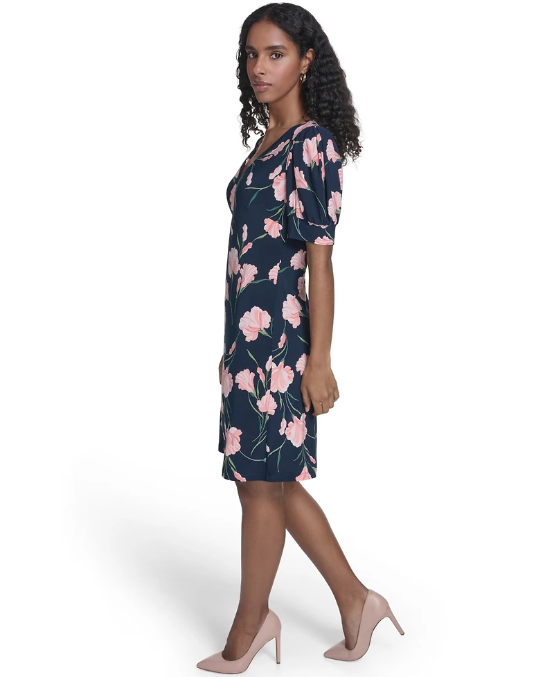 Tommy Hilfiger Petite V-Neck Short-Sleeve Dress