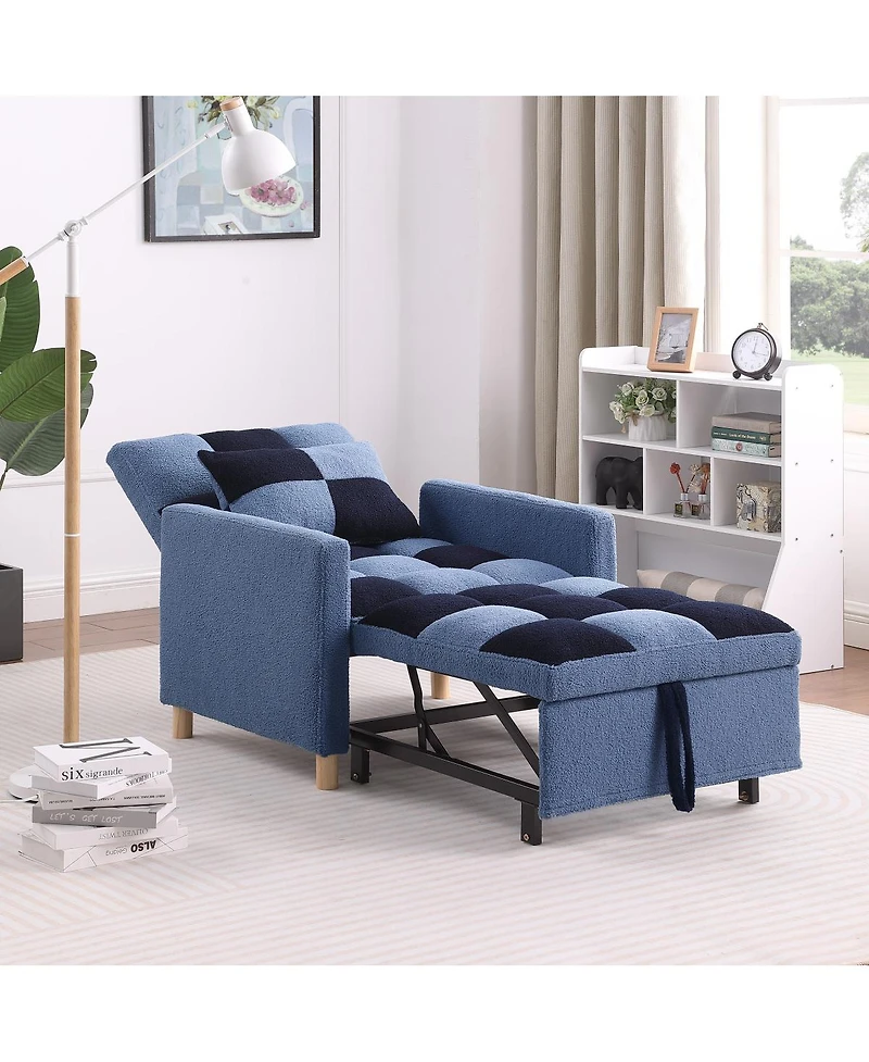 Streamdale Furniture Convertible Sleeper Sofa Chair Bed with Pillow