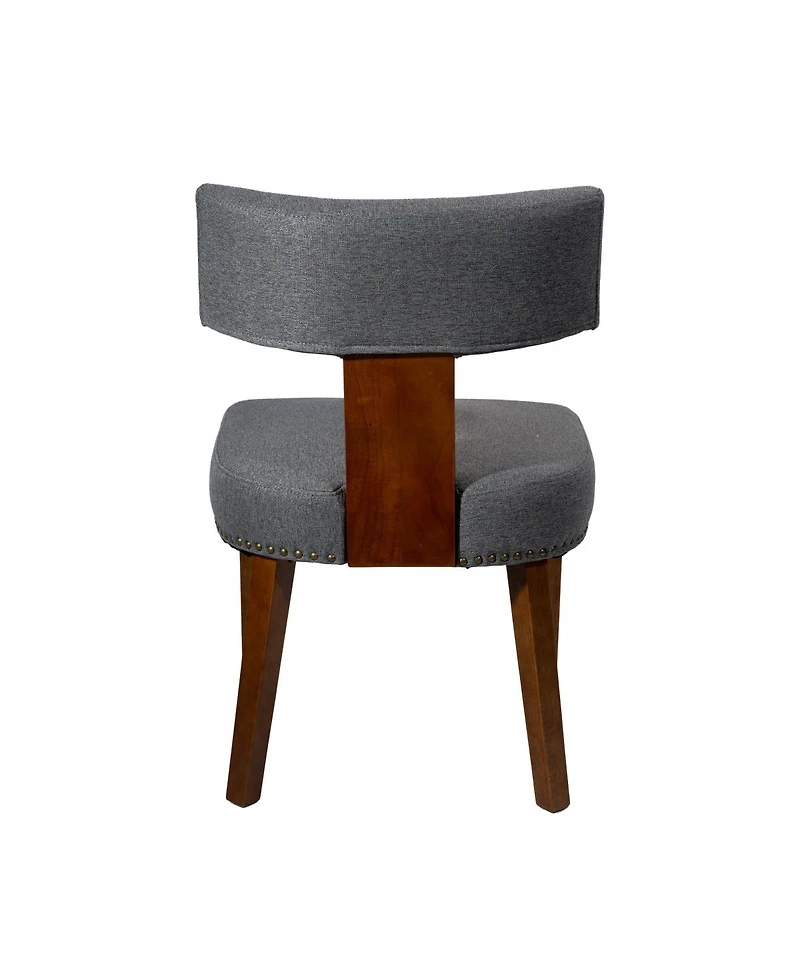 Streamdale Upholstered Wooden Farmhouse Dining Chairs (Set of 2), Gray