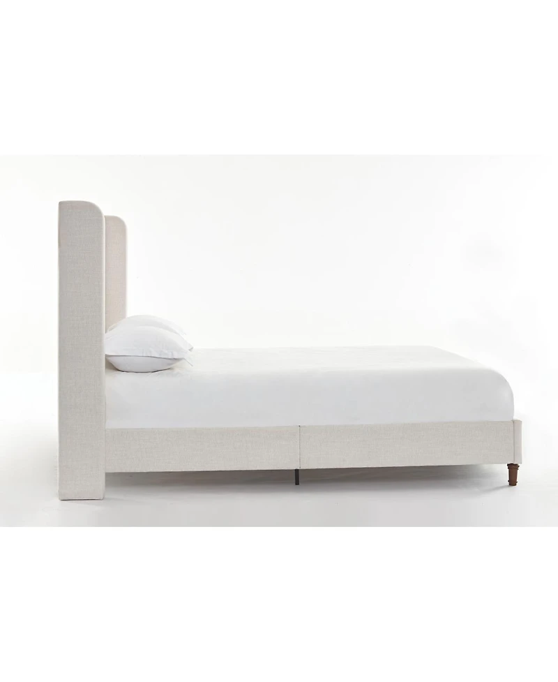 Streamdale Furniture Harper Tall Upholstered Bed - California King, Textured Ivory Canvas