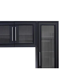 Streamdale Furniture Modern Entertainment Center with Glass Doors & Drawers