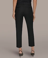 Donna Karan New York Women's Flat-Front Stretch Double-Layer Pants