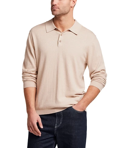 Weatherproof Vintage Men's Long-Sleeve Polo Sweater