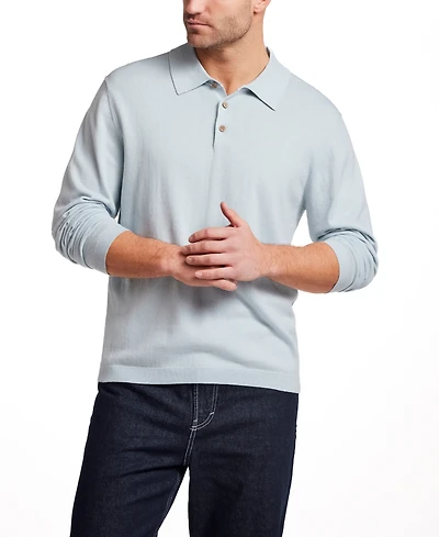 Weatherproof Vintage Men's Long-Sleeve Polo Sweater