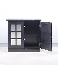 Streamdale Furniture Storage sideboard cabinet with 2 mirrored doors & adjustable shelf