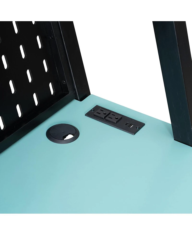 Streamdale Furniture Bunk Bed with Two Gaming Desks & Usb Ports