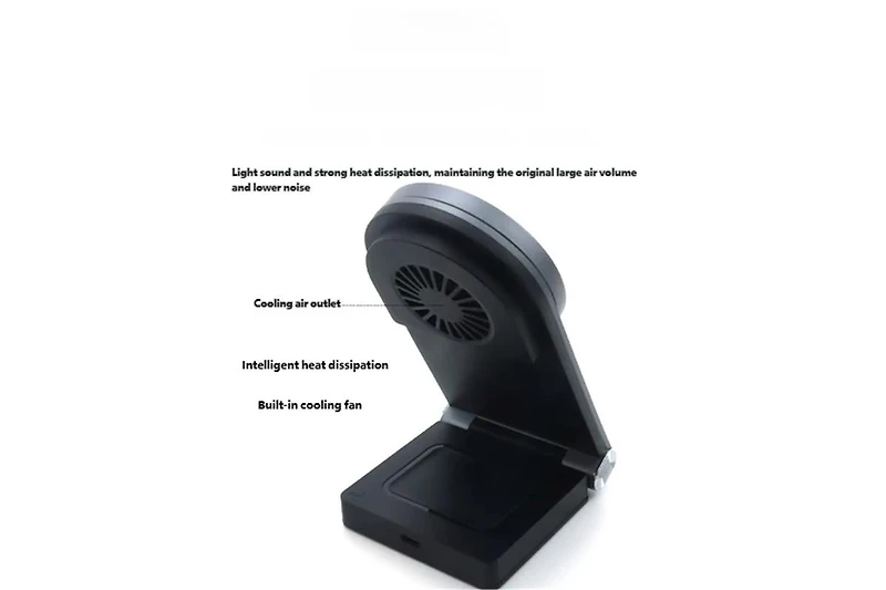Risokeys Foldable 3-in-1 Wireless Charger - Charge for Apple - Portable Fan-Cooled Charging Stand for iPhone, Watch and Earphones