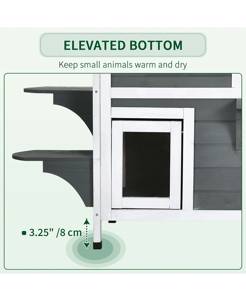 Zeus & Ruta 2-Story Outdoor Weatherproof Cat Enclosure