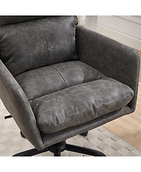 Streamdale Furniture Streamdale Office chair, Black Pu leather, adjustable height