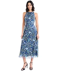Maggy London Women's Embroidered Midi Dress