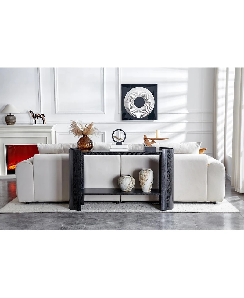 Streamdale Furniture curved foyer table - minimalist entrance sofa side table