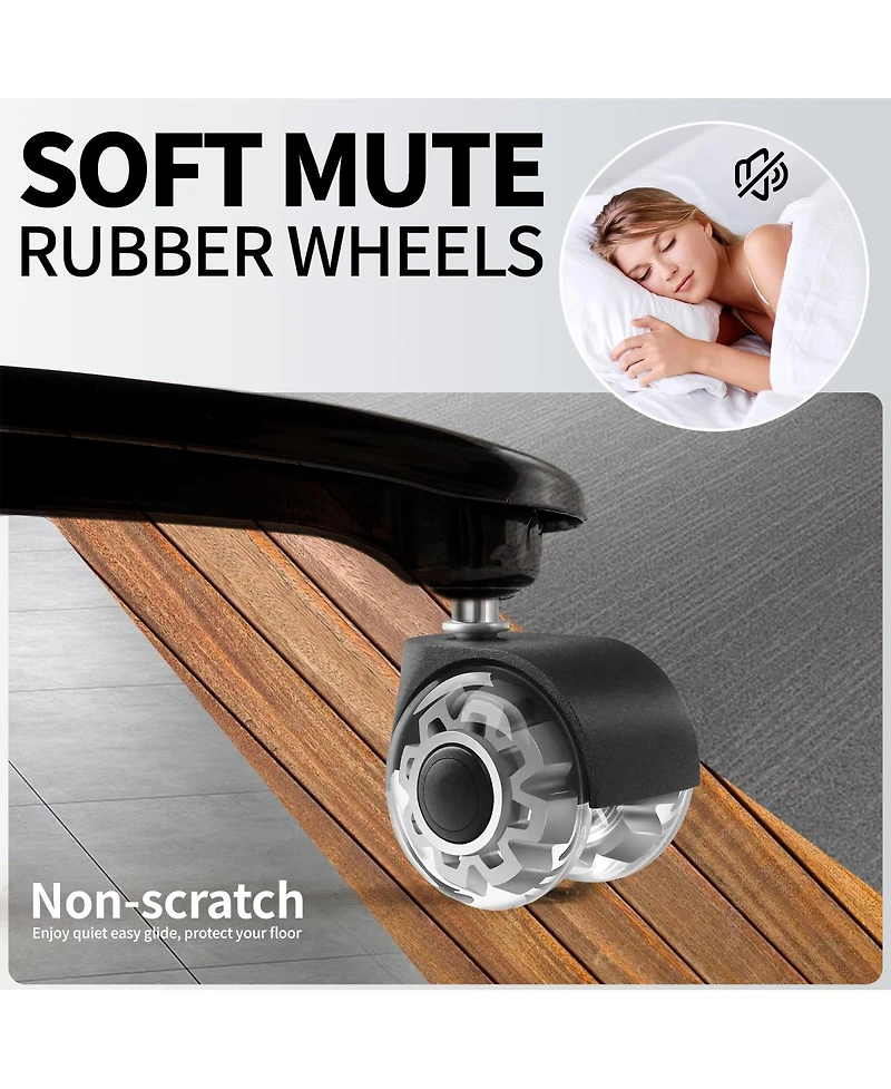 Streamdale Furniture 600LBS Big & Tall Office Chair, Extra Wide Seat, Adjustable Lumbar, Heavy Duty Executive Chair