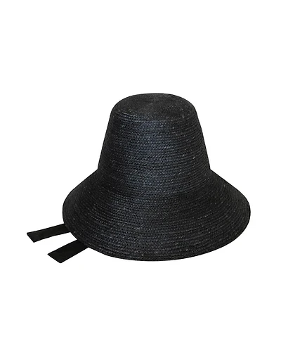 Brunna.co The Meg Jute Straw Hat In Black