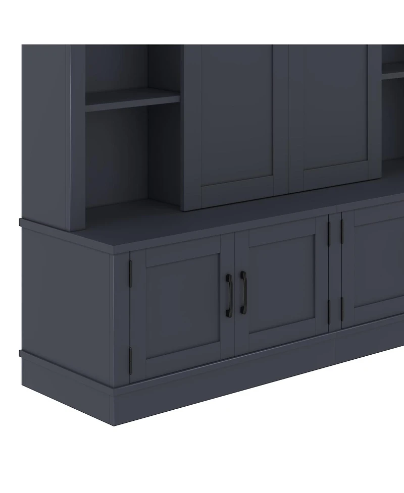 Streamdale Furniture Multifunctional entryway cabinet with sliding rails and tree design