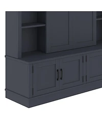 Streamdale Furniture Multifunctional entryway cabinet with sliding rails and tree design