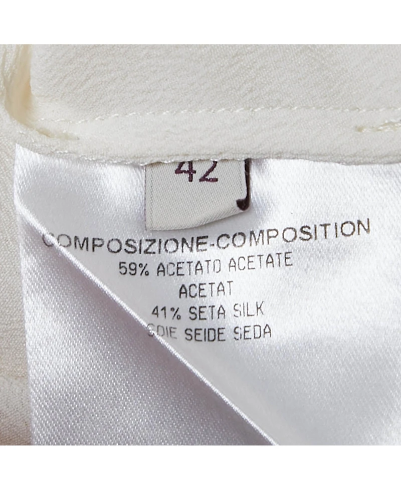 Pre-Owned Stella Mccartney Women's Off-White Crepe Button Down Blouse