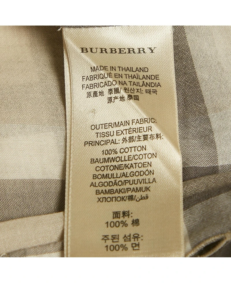 Pre-Owned Burberry Women's Brit Beige Nova Check Cotton Button Front Shirt