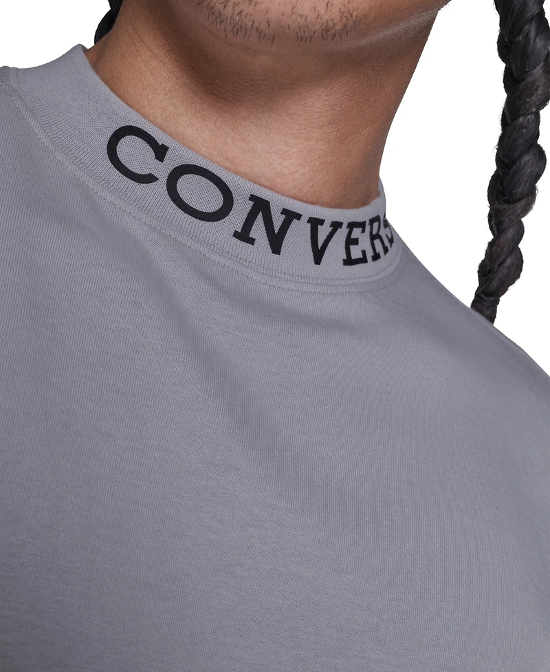Converse Men's Short-Sleeve Mock Neck T-Shirt
