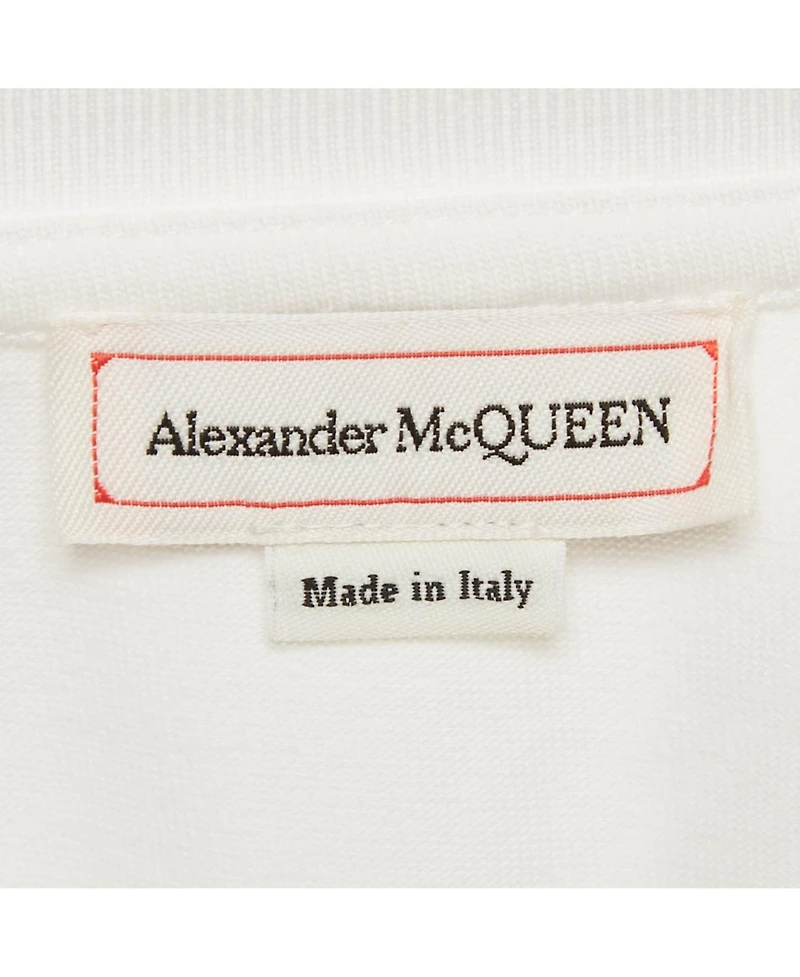 Pre-Owned Alexander Mcqueen Women's White/black Cotton Corset T-Shirt