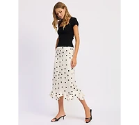 En Saison Women's Abigail Midi Slip Skirt
