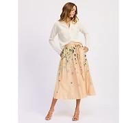 En Saison Women's Carrera A-Line Midi Skirt