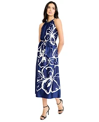 Maggy London Women's Belted Halter Neck Dress