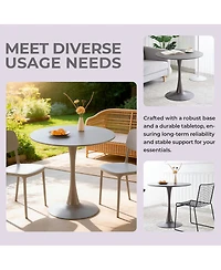 Streamdale Furniture 31.5" Gray Tulip Dining Table for 2-4 People