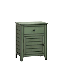 Streamdale Furniture Antique Green Veneer Transitional Nightstand with Storage Drawer