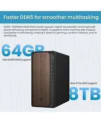 Hp OmniDesk Tower Desktop Intel Core Ultra 7 32GB Ram Intel Graphics 1TB Ssd Storage Windows 11 Home - Black