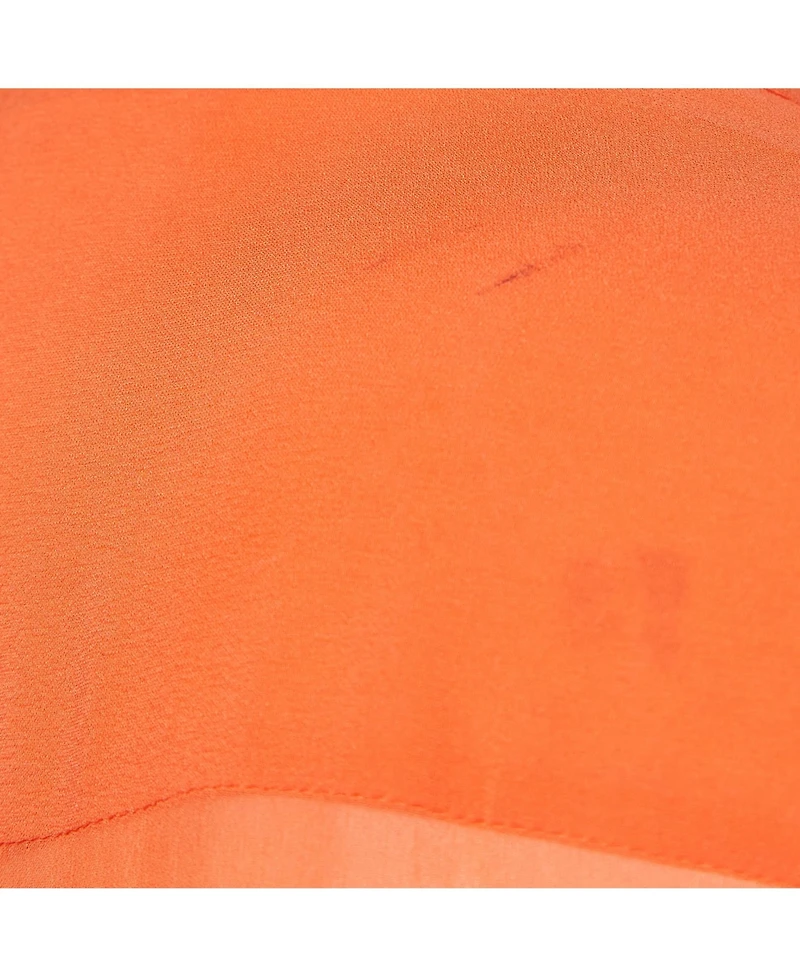 Pre-Owned Roberto Cavalli Women's Light Orange Silk Pleated Blouse