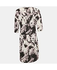 Pre-Owned Roberto Cavalli Women's Multicolor Printed Jersey Midi Dress