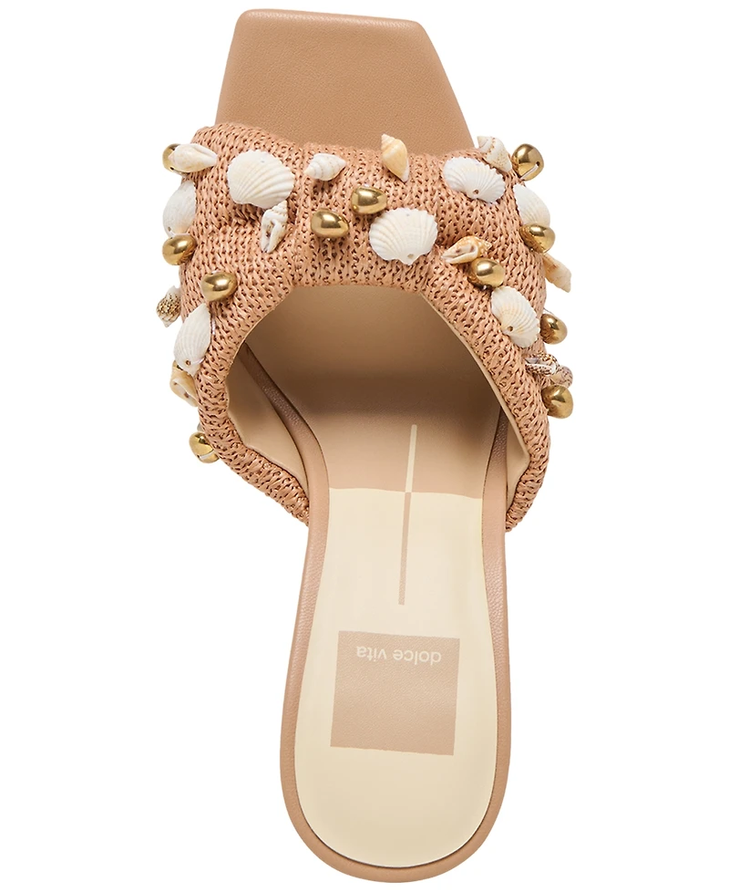 Dolce Vita Women's Tylah Beaded Square Toe Dress Sandals