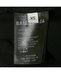 Pre-Owned Balenciaga Men's Black Logo Printed Cotton Knit Oversized T-Shirt