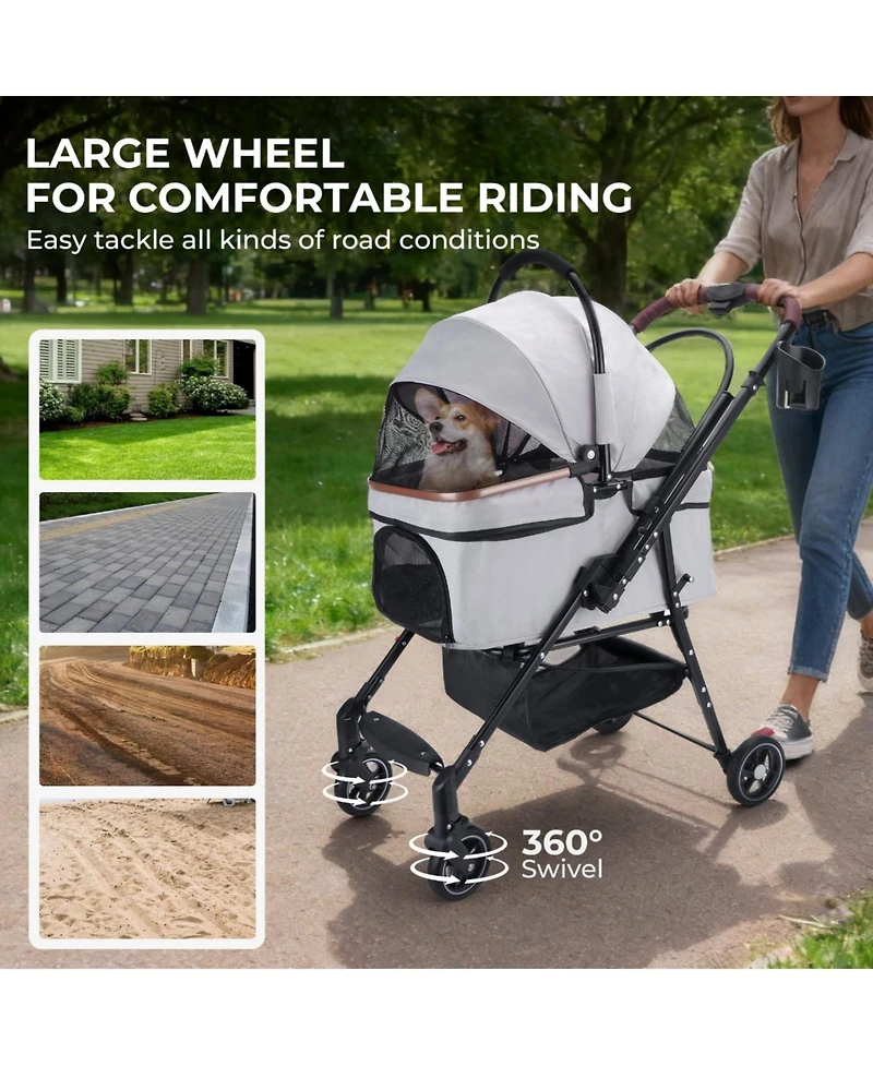 Zeus & Ruta Kitten Stroller for Small Kittens with Mesh Ventilation
