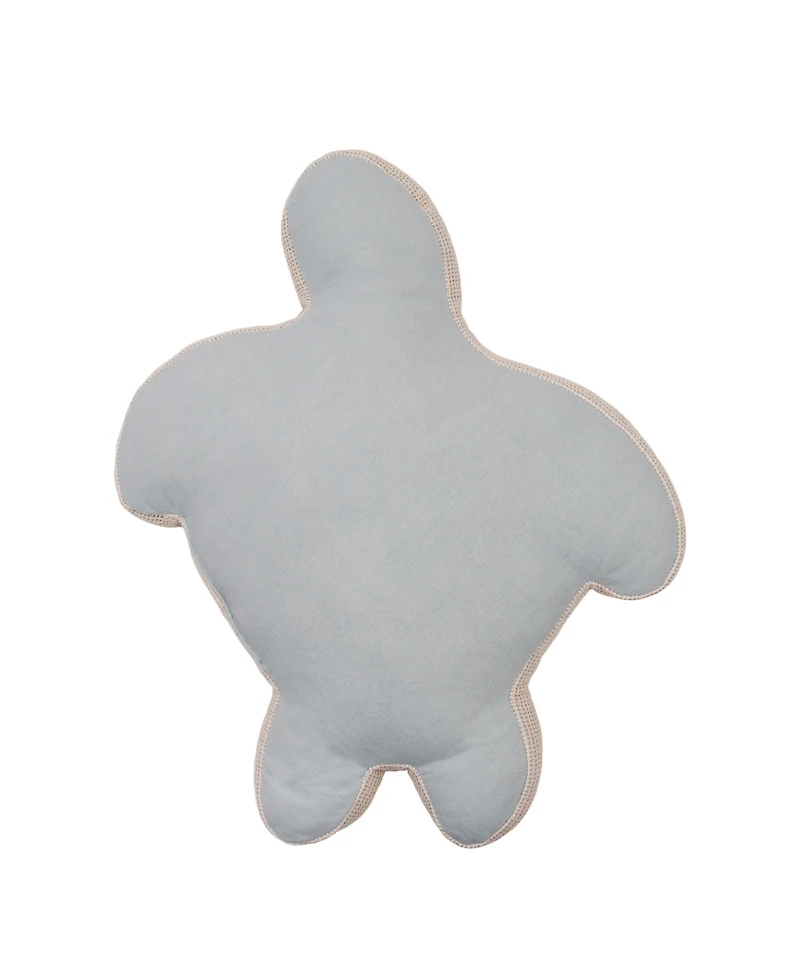 C&F Home Beaded Sea Turtle Coastal Embellished Accent Shaped Pillow