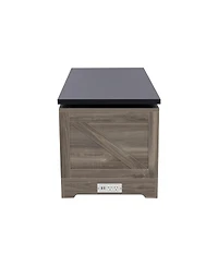 Streamdale Furniture Farmhouse Lift Top Coffee Table with Barn Doors & Hidden Storage