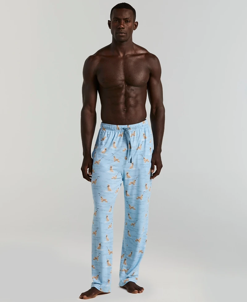 Perry Ellis Portfolio Men's Dog Joggers Sleepwear Pants