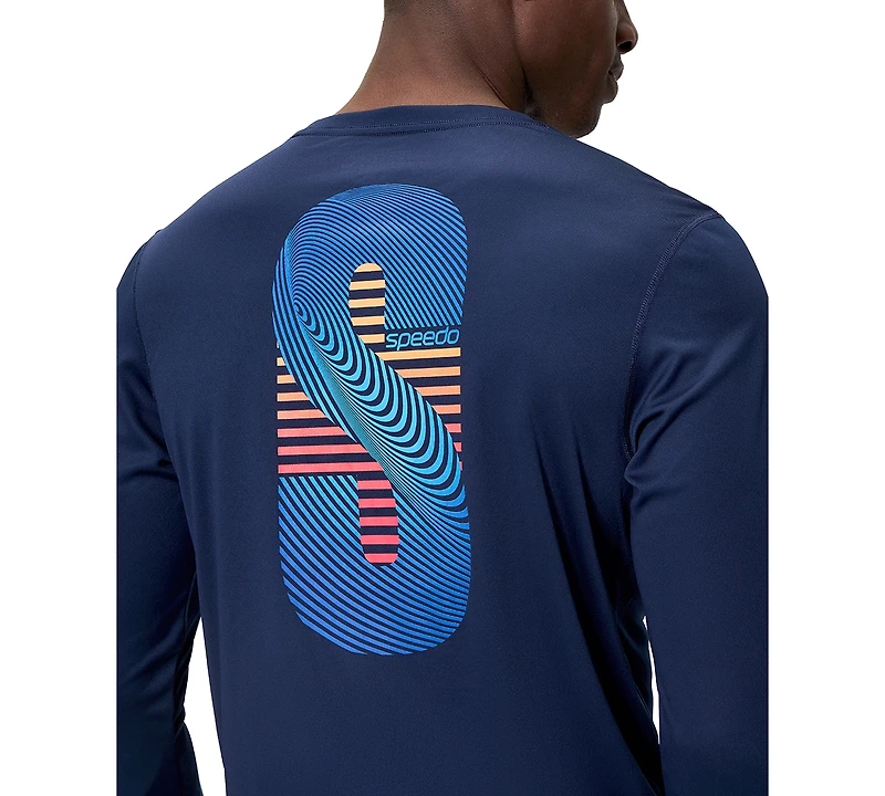 Speedo Men's Long-Sleeve Graphic Swim T-Shirt