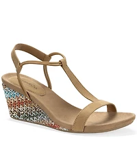 Style & Co Women's Mulan Elastic T-Strap Wedge Sandals, Macy's Exclusive