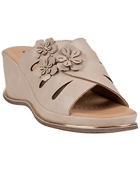 Gc Shoes Women's Sarel Floral Round Toe Wedge Sandals